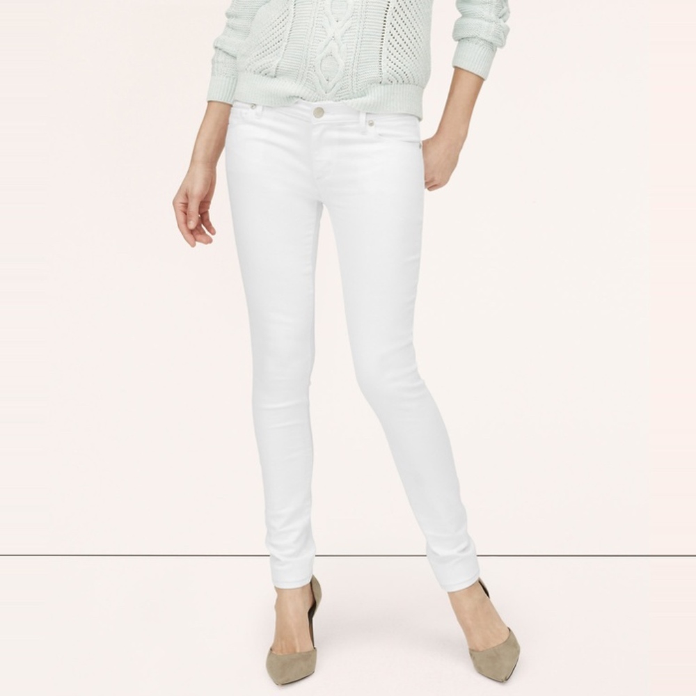 Loft modern slim white jeans